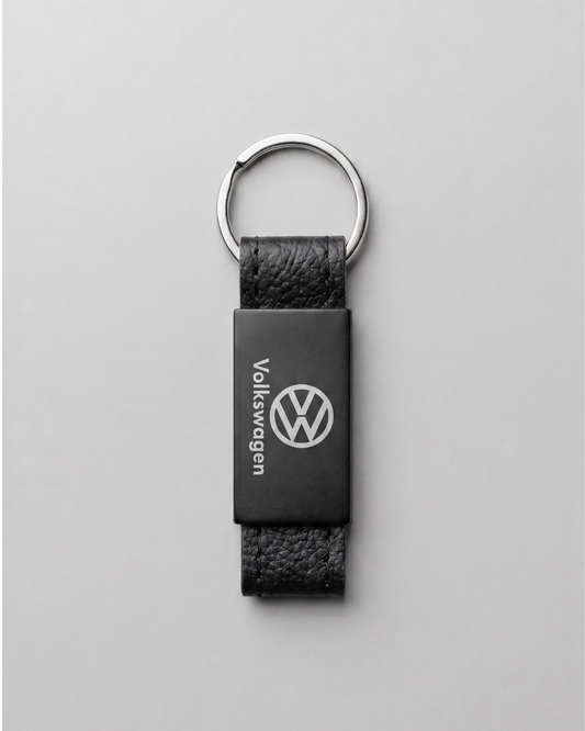 Volkswagen Deri Metal Anahtarlık Şık Sade Oto Anahtarlık