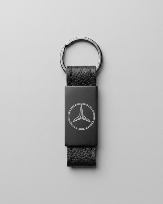 Mercedes Deri Metal Anahtarlık Şık Sade Oto Anahtarlık