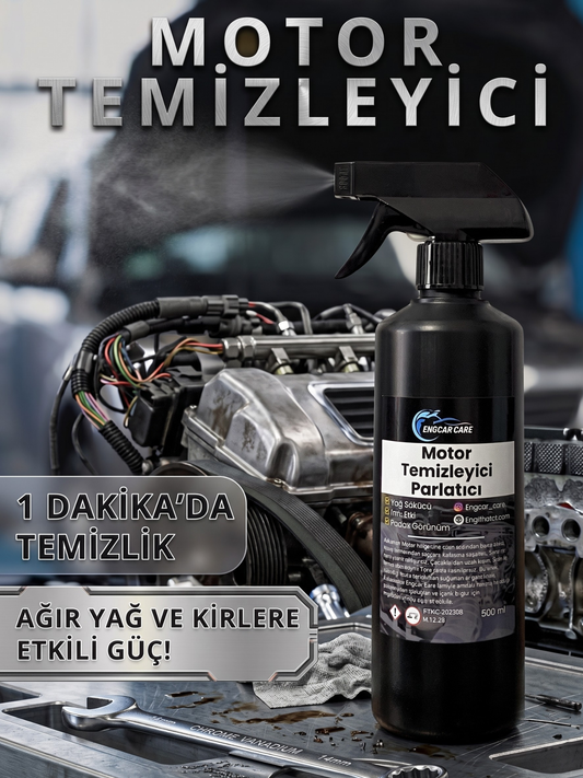 Motor Temizleyici Sprey - Yağ Sökücü - Premium Yüksek Etkili Motor Temizleme Spreyi 500ml