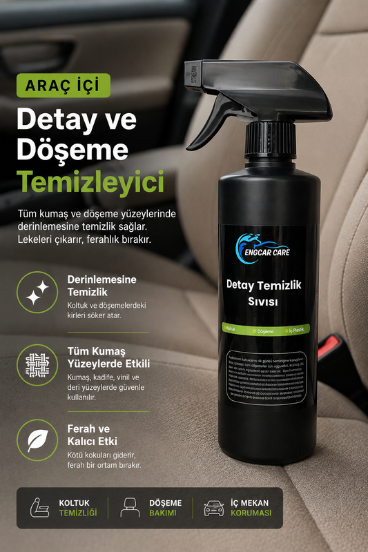 Detaylı Temizlik Sıvısı - Araba Döşeme Koltuk Kir Leke Çıkarıcı Temizleme Spreyi 500ml