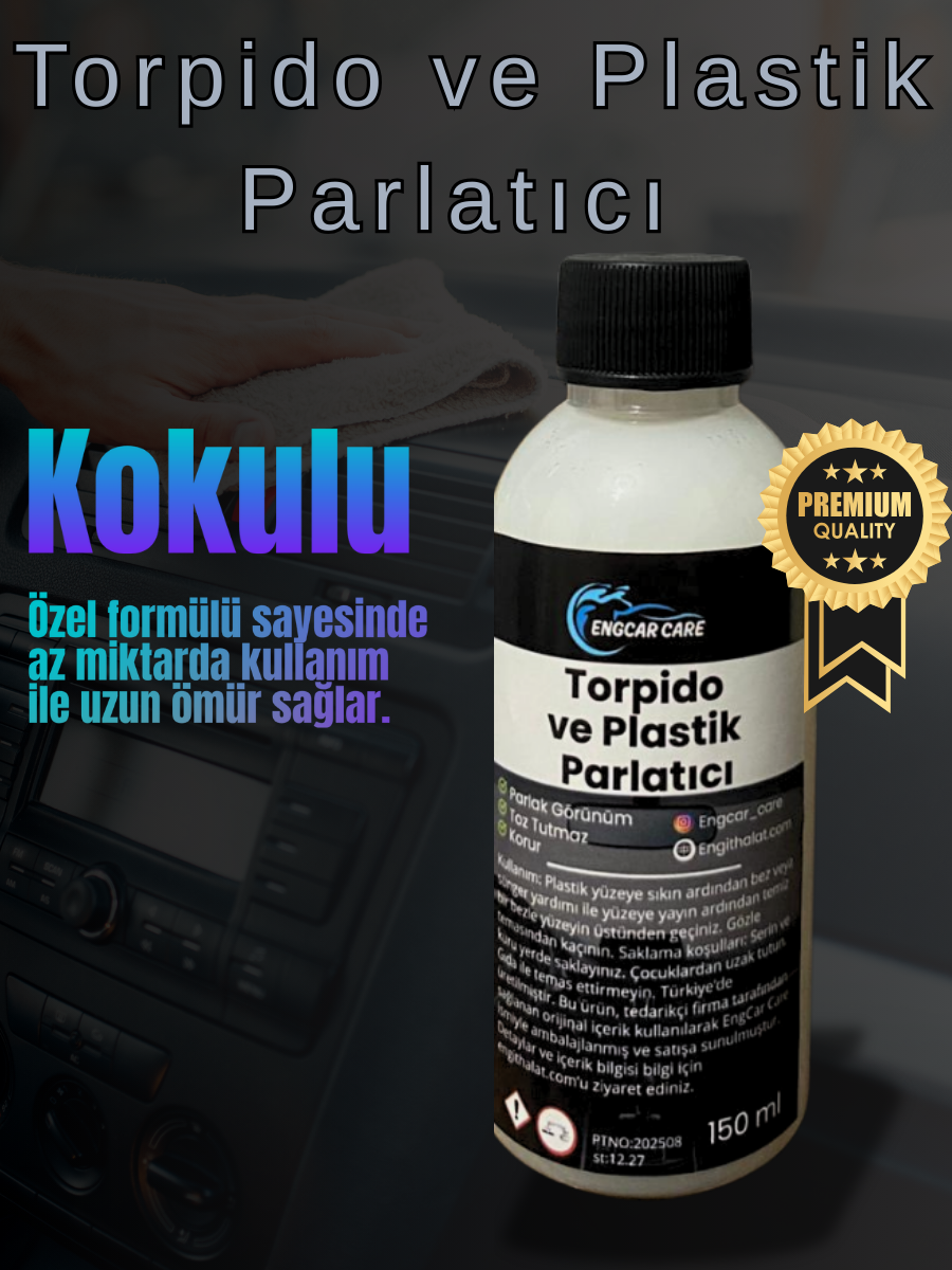 Kokulu Torpido Parlatıcı Süt 150Ml 2 X ADET  | Plastik Parlatıcı Yenileyici